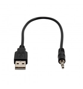 USB to 3.5mm mono male cable  Automobile AUX audio conversion cable